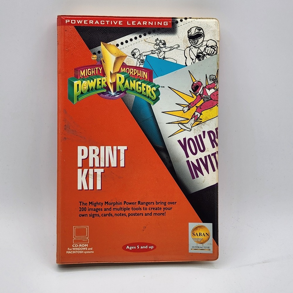 Mighty Morphin Power Rangers Print Kit CD-ROM 1995‎ Saban PC Mac